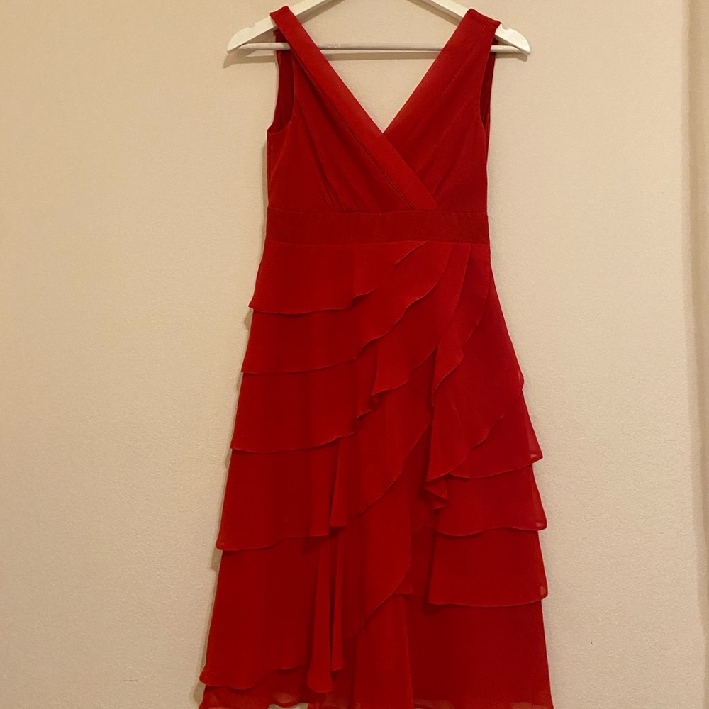 Sexy Red Ruched Dress - Picture 6 of 8